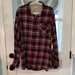 Sonoma Men's Plaid Button Down Shirt - Red and Blue